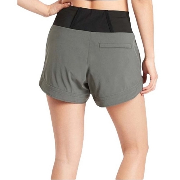 Athleta Ascender Shorts Gray High Waist Size 4 Running Athletic - Picture 2 of 6